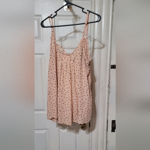 Torrid size 3 pink with little hearts baby doll sheer camisole